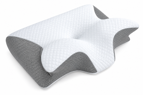 Almohada mariposa ergonomica Alazul, vista en angulo